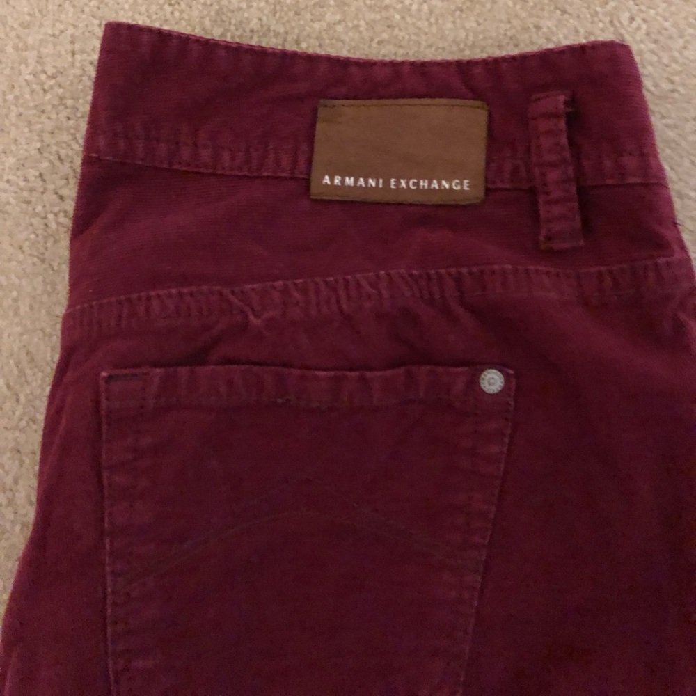 Armani Exchange skinny corduroy pants